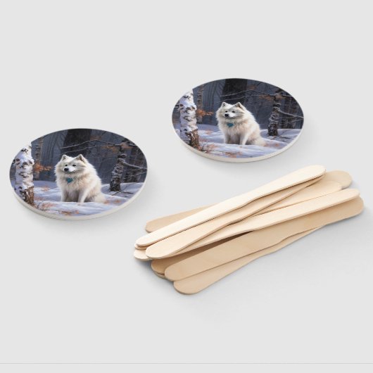 American Eskimo Let It Snow Weihnachten Fächer (Non-assembled)