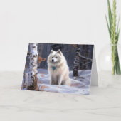 American Eskimo Let It Snow Weihnachten Karte (Vorderseite)