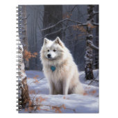 American Eskimo Let It Snow Weihnachten Notizblock (Vorderseite)