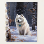 American Eskimo Let It Snow Weihnachten Planer (Vorderseite)