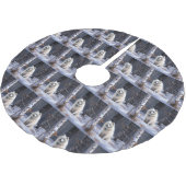 American Eskimo Let It Snow Weihnachten Polyester Weihnachtsbaumdecke (Schrägansicht)