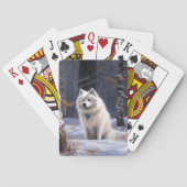 American Eskimo Let It Snow Weihnachten Spielkarten (Rückseite)