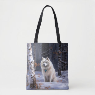 American Eskimo Let It Snow Weihnachten Tasche