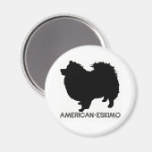 American Eskimo Magnet (Vorderseite/Rückseite)