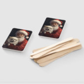 American Eskimo mit Weihnachtsmann Weihnachten Fächer (Non-assembled)