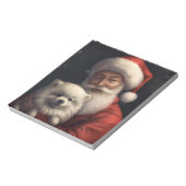American Eskimo mit Weihnachtsmann Weihnachten Notizblock (Rotiert)