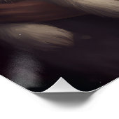 American Eskimo mit Weihnachtsmann Weihnachten Poster (Ecke)