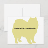 American Eskimo name buscuit silo Postkarte (Vorne/Hinten)