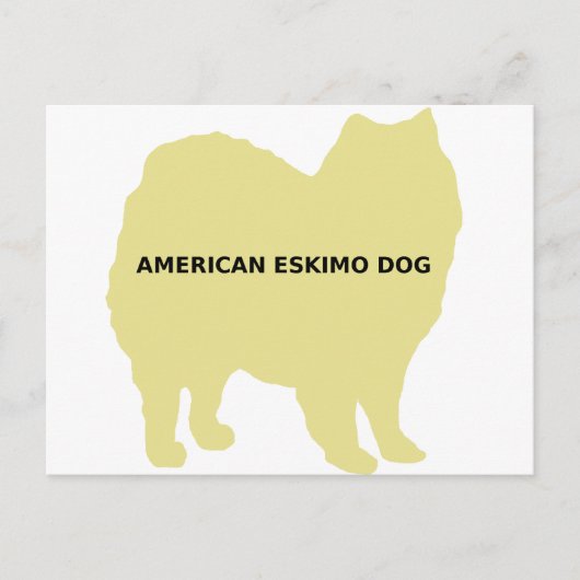 American Eskimo name buscuit silo Postkarte (Vorderseite)