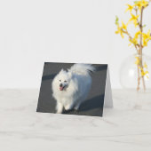 American Eskimo notecard Karte (Gelbe Blume)