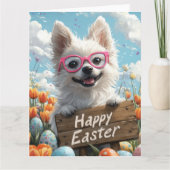 American Eskimo Ostereier Karte (Vorderseite)