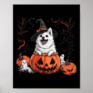 American Eskimo Pumpkin Halloween Erntedank Männer Poster