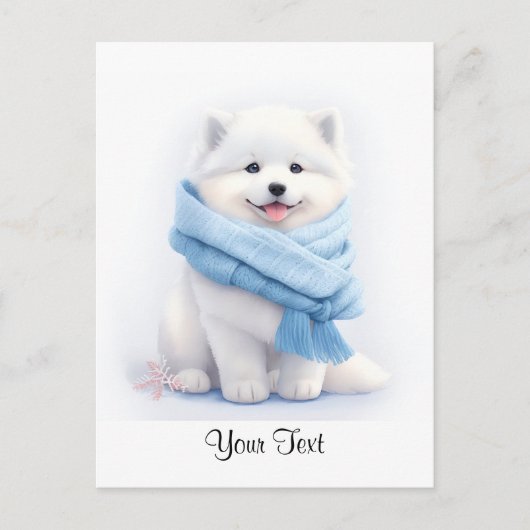 American Eskimo Puppy Dog personalisiert Postkarte (Vorderseite)