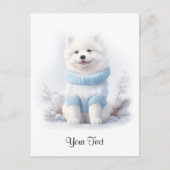American Eskimo Puppy Dog Po Postkarte (Vorderseite)