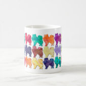 American Eskimo Rainbow Watercolor Design Kaffeetasse (Mittel)