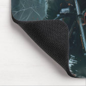 American Eskimo Riding Motorrad Halloween Beängsti Mousepad (Ecke)