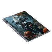 American Eskimo Riding Motorrad Halloween Beängsti Notizblock (Rechte Seite)