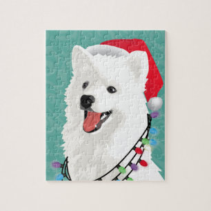 American Eskimo Samoyed Niedlich Puppy Dog Weihnac Puzzle