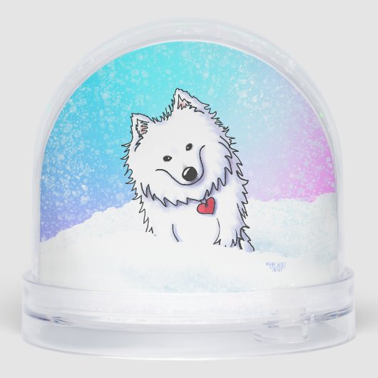 American Eskimo Snow Globe Schneekugeln (Rückseite)