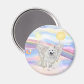 American Eskimo Spitz Magnet (Vorderseite/Rückseite)