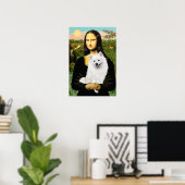 American Eskimo Spitz - Mona Lisa Poster (Heimbüro)