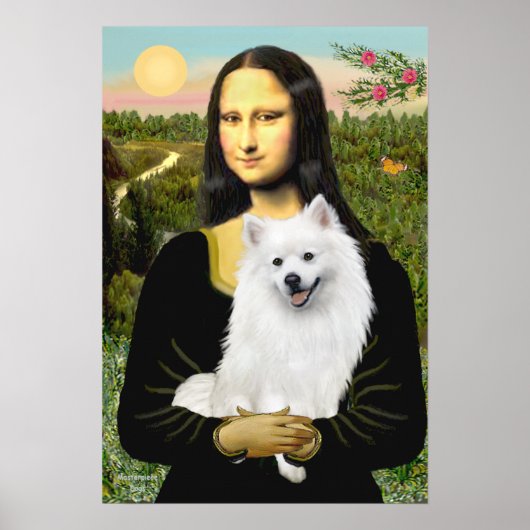 American Eskimo Spitz - Mona Lisa Poster (Vorne)