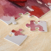 American Eskimo Valentine Dog Art with Hearts Puzzle (Seite)