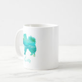 American Eskimo Watercolor Design Kaffeetasse (Vorderseite Links)