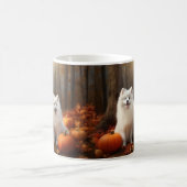 American Eskimo Welpe Autumn Delight Pumpkin Kaffeetasse (Mittel)