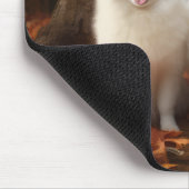 American Eskimo Welpe Autumn Delight Pumpkin Mousepad (Ecke)
