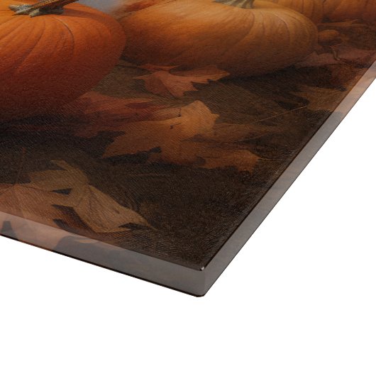 American Eskimo Welpe Autumn Delight Pumpkin Schneidebrett (Ecke)