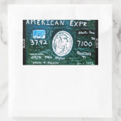 AMERICAN EXPR BLACK KUSH RECHTECKIGER AUFKLEBER (Tasche)
