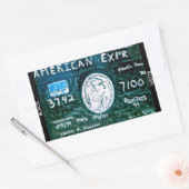 AMERICAN EXPR BLACK KUSH RECHTECKIGER AUFKLEBER (Umschlag)