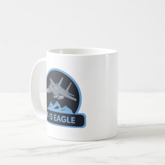 American F-15 Eagle Jet Fighter Kaffeetasse (Vorderseite Links)
