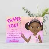 American Fairy Princess Ballerina Poem Dankeskarte (Stehend Vorderseite)