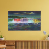 American Falls beleuchtet in der Nacht während Win Leinwanddruck (Insitu (Wohnzimmer))