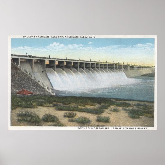 American Falls Dam Spillway, Oregon Poster (Vorne)