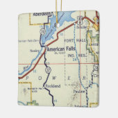 American Falls ID Vintage Karte Keramikornament (Links)