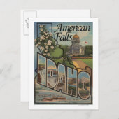 American Falls, Idaho - Große Letter Scenes Postkarte (Vorne/Hinten)