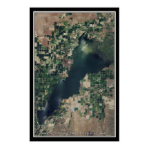American Falls Lake Idaho Satellite Poster Karte