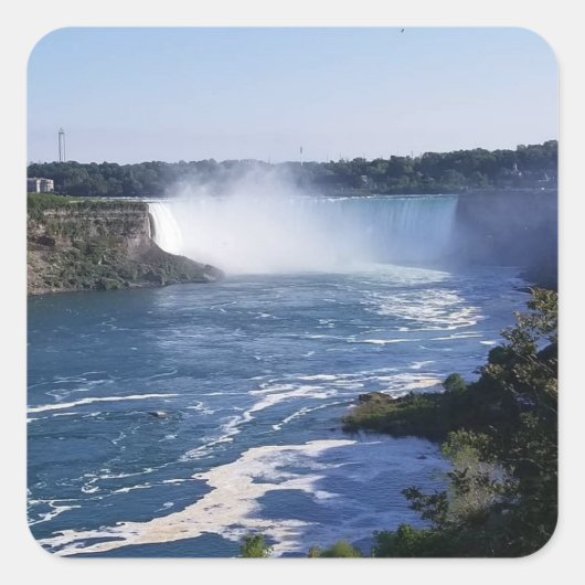 American Falls Quadratischer Aufkleber (Vorderseite)