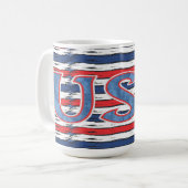 American Family Patriotic Sommerferien Kaffeetasse (Vorderseite Links)