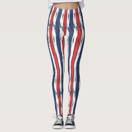 American Family Patriotic Sommerferien Leggings