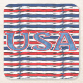 American Family Patriotic Sommerferien Rechteckiger Pappuntersetzer (Vorderseite)