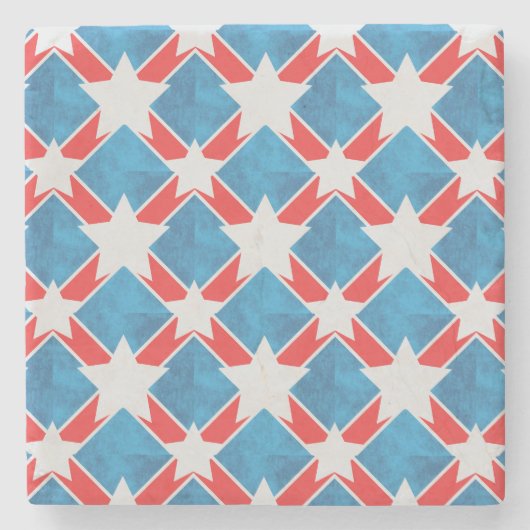 American Family Patriotic Sommerferien Steinuntersetzer (Vorderseite)