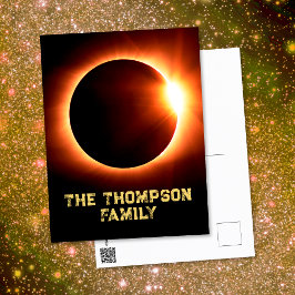 American Family Total Solar Eclipse 8. April 2024 Postkarte