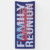 American Family Wiedersehen Red White Blue US Flag Banner (Vertikal)