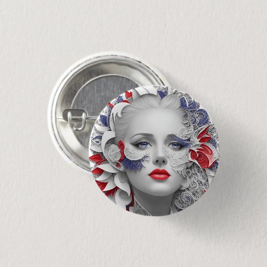 american fan 33 button (Vorne & Hinten)