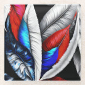 American Feathers Glasuntersetzer (Vorderseite)