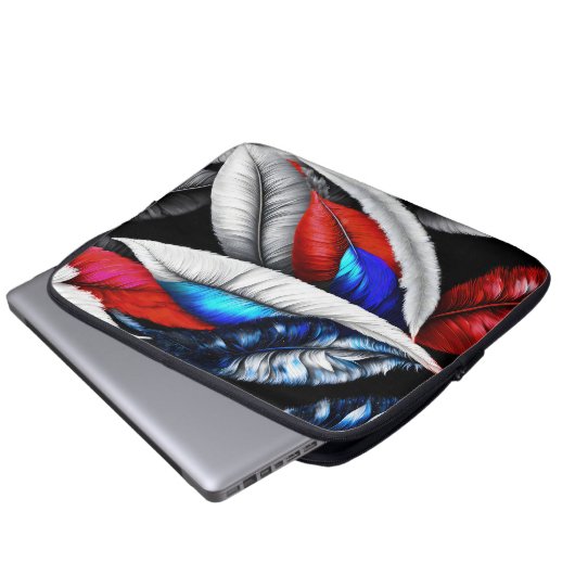 American Feathers Laptopschutzhülle (Vorne Knopf)